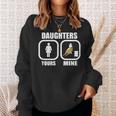 Daughters Yours Mine Funny Cowgirl Mom Barrel Racing Dad Sweatshirt Gifts for Her