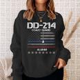 Dd214 Us Coast Guard Alumni American Flag Vintage Sweatshirt Gifts for Her