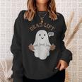 Dead Lift Embroidery Ghost Halloween Cute Boo Gym Weights Sweatshirt Gifts for Her