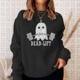 Dead Lift Ghost Halloween Ghost Gym Weightlifting Fitness Sweatshirt Gifts for Her