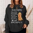 Dear Daddy Golden Retriever Dog Dad Fathers Day Sweatshirt Gifts for Her