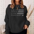 Dilf Delta India Lima Foxtrot Military Alphabet Sweatshirt Gifts for Her