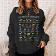 Dinosaur Lover Types Of Dinosaurs Dinosaur Alphabet Sweatshirt Gifts for Her
