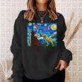Dinosaur Starry Night Dinosaurs Dinosaur Lover Sweatshirt Gifts for Her