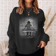 Dj Space American Flag Mixer Turntables Needles Sweatshirt Gifts for Her