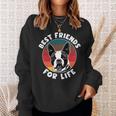 Dog Boston Terrier Best Friends For Life Boston Terrier Sweatshirt Gifts for Her
