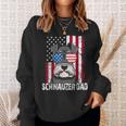 Dog Dad Fathers Day Gift Mini Schnauzer Usa Flag 4Th Of July Sweatshirt Gifts for Her