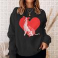 Dog Red Heart Italian Greyhound Sweatshirt Gifts for Her