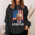 Donald Trump 2024 Shot President Legend American Flag Sweatshirt Gifts for Her