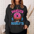 Donut And Deadlifts Barbell Doughnut Lover Girls Boys Son Sweatshirt Gifts for Her