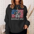 Doodle Dad American Flag Joke Fathers Day Goldendoodle Dad Sweatshirt Gifts for Her