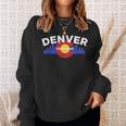 Downtown Denver Colorado Flag Skyline Sweatshirt Gifts for Her