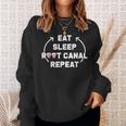 Eat Sleep Root Canal Repeat Gift For Dental Specialists Sweatshirt Gifts for Her