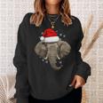 Elephant Christmas Zoo Safari Keeper Animal Lover Wildlife Sweatshirt Gifts for Her