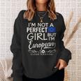 European Union Flag Girl European Pride Souvenir Funny Sweatshirt Gifts for Her