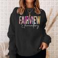 Fairview Elementary Tie Dye Back To School Appreciation Sweatshirt Gifts for Her