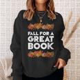 Fall For A Great Book Librarian Library Book Sweatshirt Gifts for Her