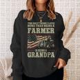 Farming Farmer Grandpa Vintage Tractor American Flag The Sweatshirt Gifts for Her