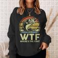 Father Day Fishing Wtf Wheres The Fish Vintage Fishing Gift For Mens Sweatshirt Gifts for Her