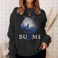 Finland Full Moon Wolf Howling Suomi Flag Used Look Sweatshirt Gifts for Her