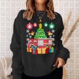 Fire Truck Christmas Ornaments Xmas Cute Firefighter Sweatshirt Gifts for Her
