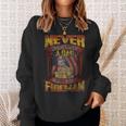 Firefighter Dad Never Underestimate Fireman Father Sweatshirt Gifts for Her