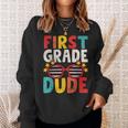 First 1St Grade Dude First Day Of School Student Kids Boys Sweatshirt Gifts for Her
