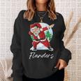 Flanders Name Gift Santa Flanders Sweatshirt Gifts for Her