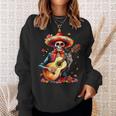 Floral Guitar Dia De Los Muertos Cute Mariachi Day Of Dead Sweatshirt Gifts for Her