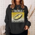 Football Tackle Childhood Cancer Awareness Survivor Support Sweatshirt Gifts for Her