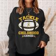 Football Tackle Childhood Cancer Retro Awareness Sweatshirt Gifts for Her