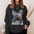 French Bulldog 4Th Of July Merica American Flag Sweatshirt Gifts for Her
