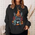 French Bulldog Witch Hat Halloween Costume Dog Lover Puppy Sweatshirt Gifts for Her