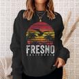 Fresno California Ca Vintage Retro Distressed Style Sweatshirt Gifts for Her