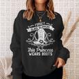 Fun Badass Princess Wears Boots Cowgirl Gift Design Sweatshirt Gifts for Her