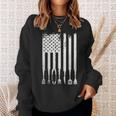 Funny Bbq American Flag Gift Smoker Grilling Barbecue Master Sweatshirt Gifts for Her