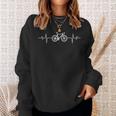 Funny Bicycle Heartbeat Cycling Bicycle Cool Biker Sweatshirt Gifts for Her