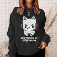 Cat Video Gamer Don't Bother Me Right Meow Boys Gits Sweatshirt Gifts for Her