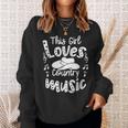 Funny Cowgirl Hat Music Lover This Girl Loves Country Music Sweatshirt Gifts for Her