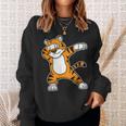 Dabbing Tiger Dab Dance Cool Cat Tiger Lover Sweatshirt Gifts for Her