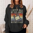 Funny Fathers Day Daddy Jokes In Dad-A-Base Vintage Retro Sweatshirt Gifts for Her