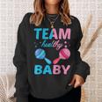 Funny Gender Reveal Of Team Healthy Baby Party Supplies Sweatshirt Gifts for Her