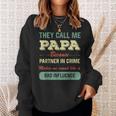 Funny Grandpa Papa Partner In Crime Sweatshirt Gifts for Her