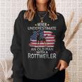 Funny Never Underestimate An Old Man With A Rottweiler Sweatshirt Gifts for Her
