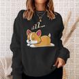 Funny Sleeping Fur Baby Cute And Intelligent Dogs Corgis Sweatshirt Gifts for Her