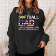 Funny Softball Dad Baseball Bigger Balls Usa Flag Gift For Mens Funny Gifts For Dad Sweatshirt Gifts for Her