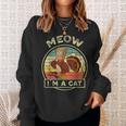 Thanksgiving Day Fake Cat Turkey Meow Autumn Family Sweatshirt Gifts for Her