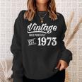 Funny Vintage Est 1973 45Th Years Old 45 Birthday Gift Sweatshirt Gifts for Her