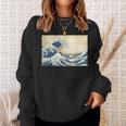 Funny Wave Capybara Surfing Rodent Sweatshirt Gifts for Her