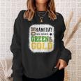 On Gameday Football We Wear Green And Gold Leopard Print Sweatshirt Gifts for Her
